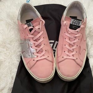 Pink golden goose sneakers